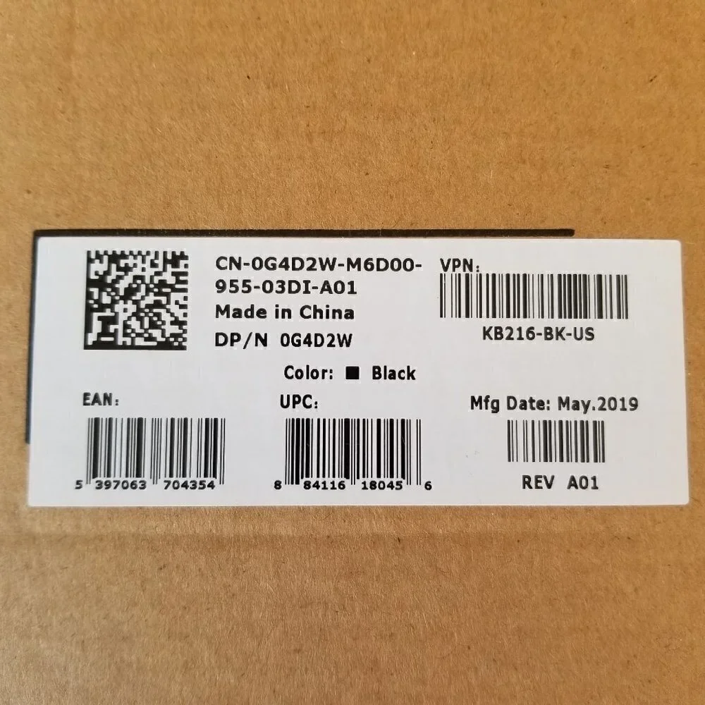 NEW Dell Computer Laptop Keyboard Black USB Cable